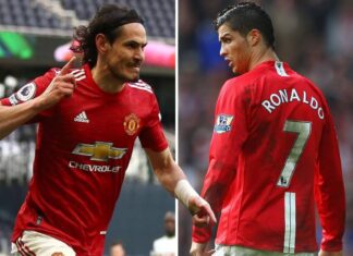 Edinson Cavani vs. Cristiano Ronaldo