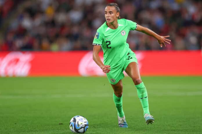 Super Falcons' Ashleigh Plumptre against England