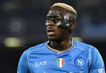Victor Osimhen of SSC Napoli during the Champions League